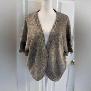 Chico's Women's Size 3 (L) Grey Short Sleeve Cardigan